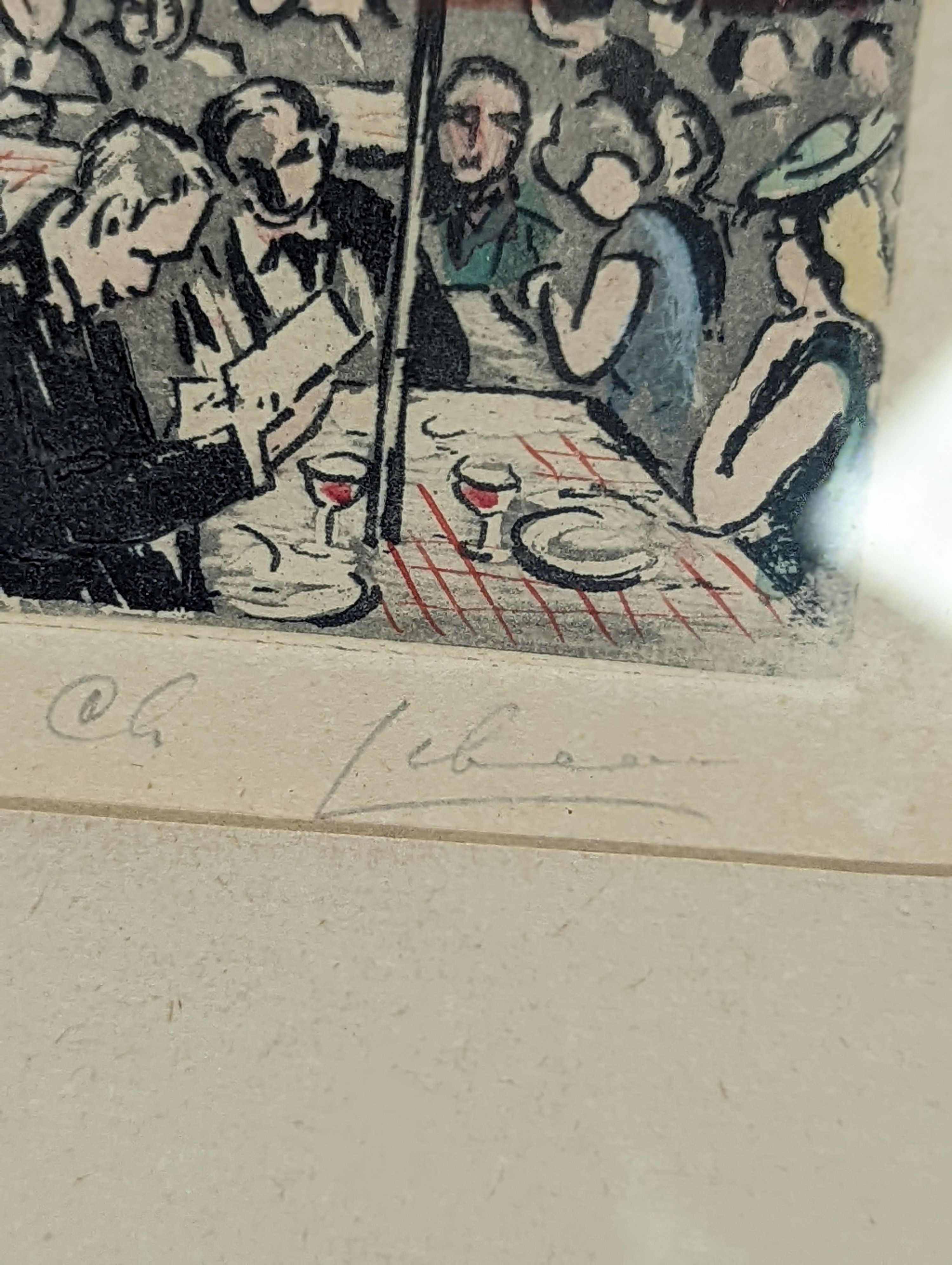 Chris Lebeau (1878-1945), etching, ‘La Place Du Tertre! Montmatre’, early / mid 20th century, signed, 14 x 21.5cm